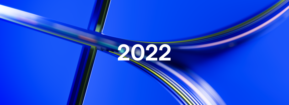 2022 on a blue keywords branded background