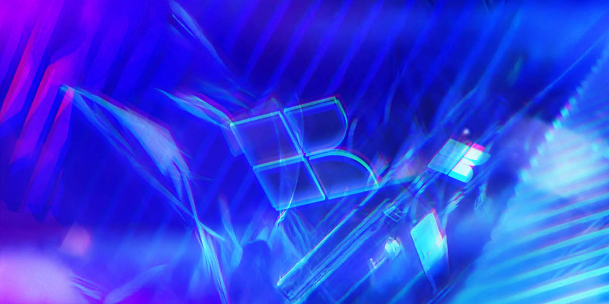 Keywords logo on a distorted background