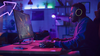 Man playing game on computer 