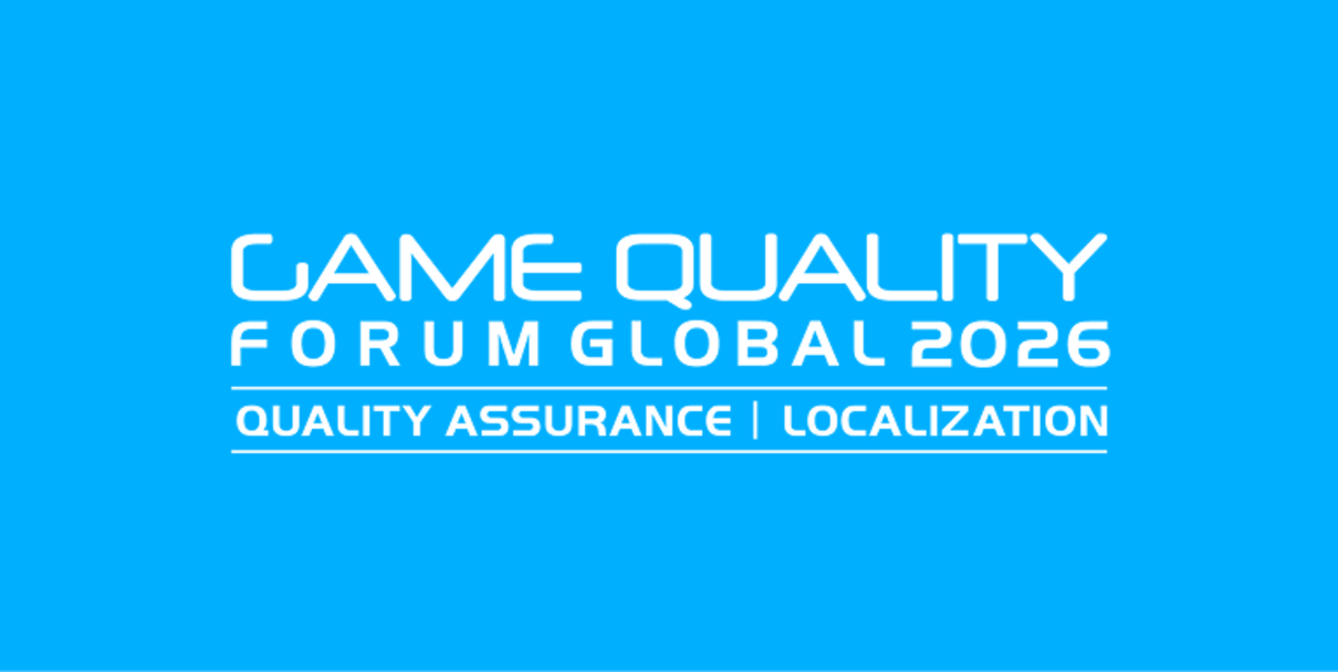 Game Quality Forum Global 2026 Logo on blue background logo