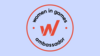 Women in Games Logo Blue Background