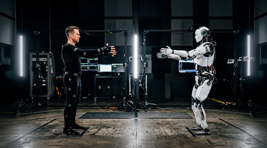 Robot mimicking a human