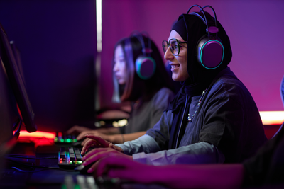 Woman gaming
