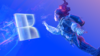 Wireframe-rendered female game character reaching towards a glowing abstract interface, set against a vivid blue and purple digital background.