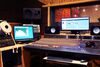 Sound editing equipment on a desk