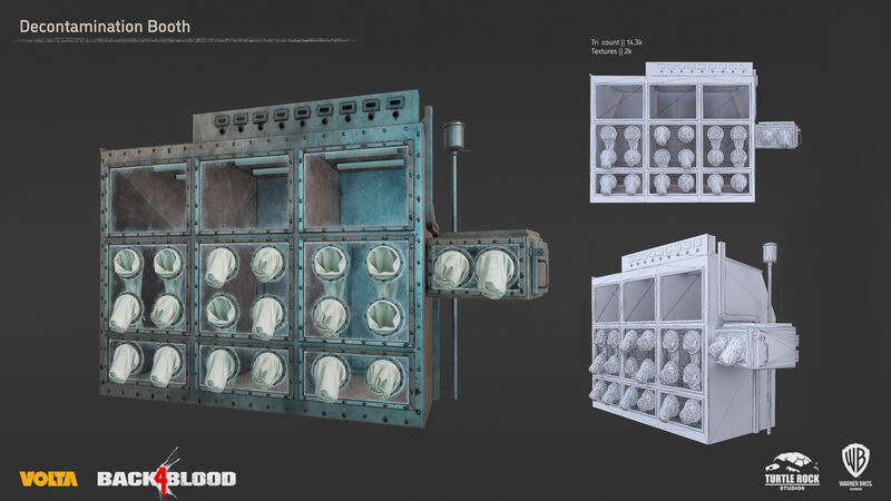 decontamination booth props concept art