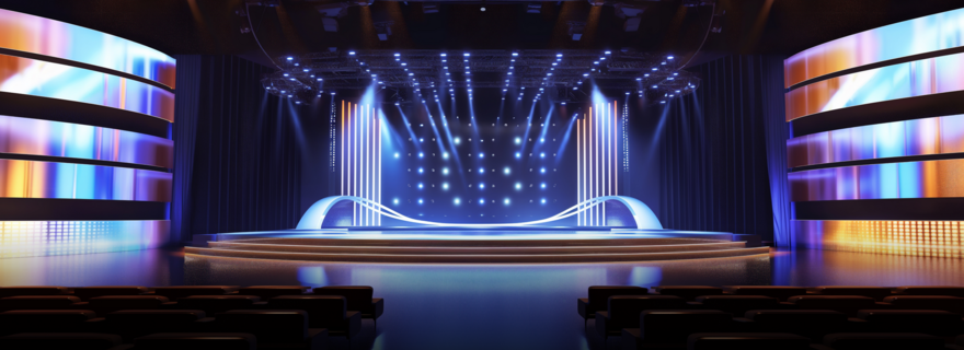 An awards show stage