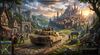 A n out of place tank in a fantasy world