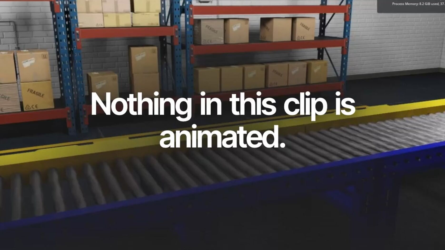 Nothing in this clip is animated