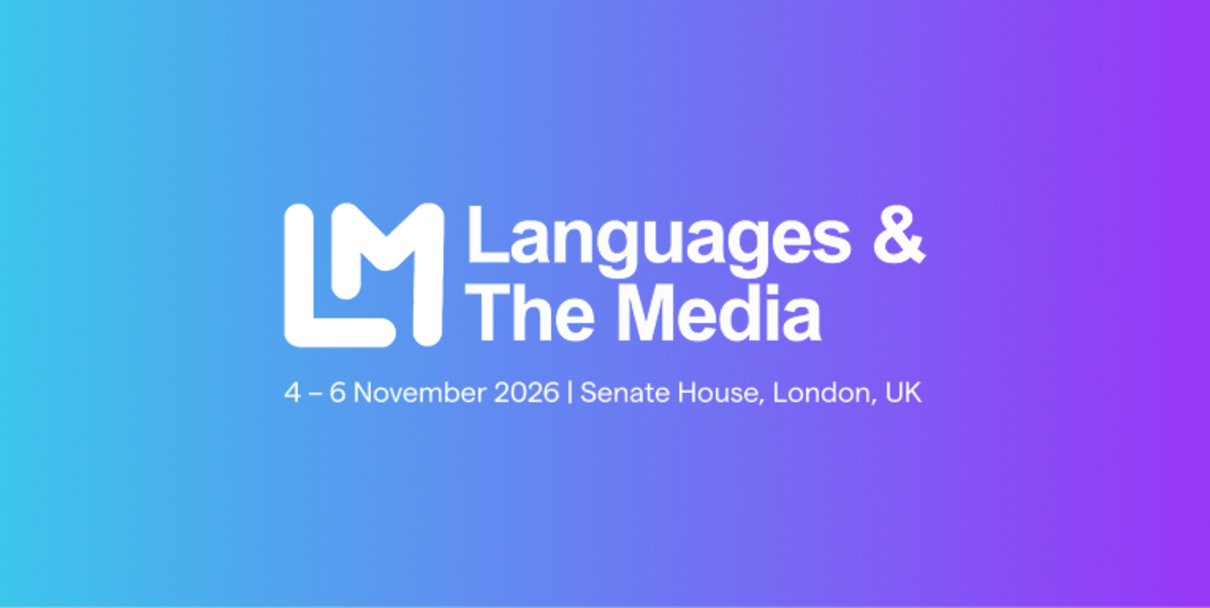 Languages & The Media 2026 Logo. 4-6 November in Senate House, London, UK